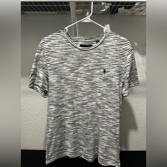 All Saints Other - All Saints Striped Crewneck Tshirt In Size Medium For Men